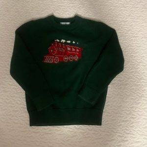 Boys green long sleeve sweater